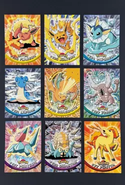 2000 Topps Pokemon TV Lot 9-Card Flareon Jolteon Vaporeon Lapras+ Non-Foil LP-MP - Image 1