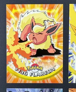 2000 Topps Pokemon TV Lot 9-Card Flareon Jolteon Vaporeon Lapras+ Non-Foil LP-MP - Image 2