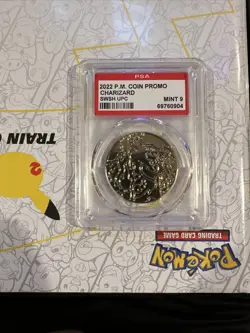 PSA 9 Mint Charizard UPC Ultra Premium Collection Metal Card Game Coin Pokemon🔥 - Image 1