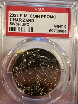 PSA 9 Mint Charizard UPC Ultra Premium Collection Metal Card Game Coin Pokemon🔥 - Image 3