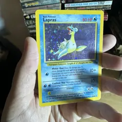 Lapras 10/62 Pokemon Fossil Holo Rare WOTC Vintage Card English MP Unlimited - Image 4