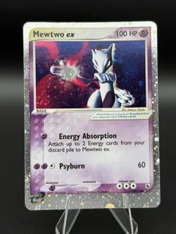Mewtwo EX Holo Card 101/109 Ruby and Sapphire SWIRL - Image 2