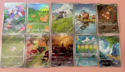 Pokemon Card Japanese AR 10x Set w/ Maushold Mint + Bonus Card | Cute Kawaii Lot - Image 1