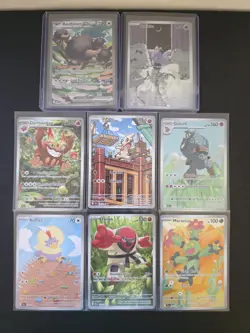 8 Pokemon Card Lot Black Bolt & White Flare Illustration Rare Full Arts + SIR - Image 1