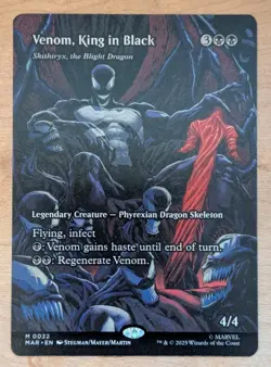 Venom, King in Black / Skithiryx, the Blight Dragon (borderless) - SPM/MAR (NM+) - Image 1