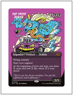 1x The Speed Demon, Borderless Art, Magic the Gathering, MTG NM - Image 1