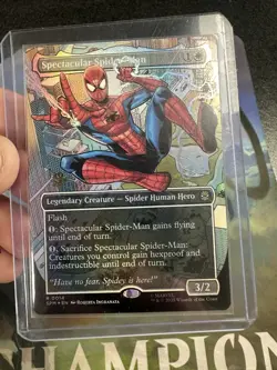 MTG Spider-Man: Foil Promo Borderless Spiderman Magic Marvel 0014 2025 STAMPED - Image 2