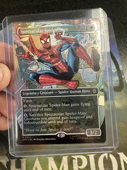 MTG Spider-Man: Foil Promo Borderless Spiderman Magic Marvel 0014 2025 STAMPED - Image 3