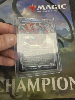 MTG Spider-Man: Foil Promo Borderless Spiderman Magic Marvel 0014 2025 STAMPED - Image 5