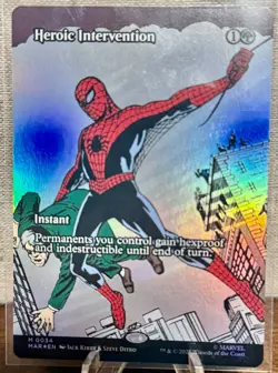 MTG Marvel's Spider-Man HEROIC INTERVENTION Foil Borderless Mythic #0034 - Image 1