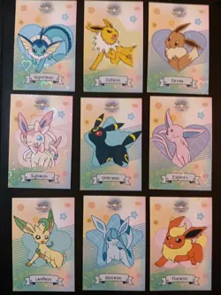 Pokemon Let's Go Eevee Database Peru Lucky Set Eeveelutions Full Set HEART HOlO - Image 4