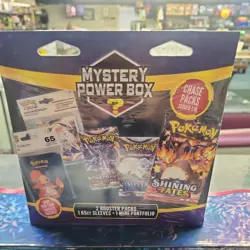 Pokemon Mystery Power Box 2 Booster Packs One 65 Ct Sleeves Chase Packs 1:10 - Image 2