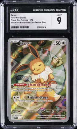 2025 POKEMON BLACK STAR PROMOS #173 EEVEE CGC 9 - Image 1