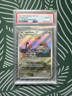 2024 POKEMON TEF EN-TEMPORAL FORCES ILLUSTRATION RARE #175 MUDSDALE PSA 10 - Image 1