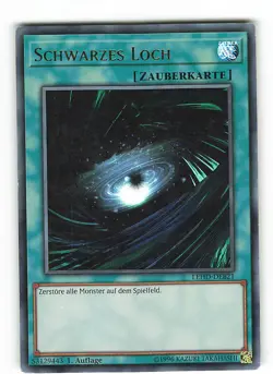 Yugioh SCHWARZES LOCH , lehd-deb21 Ultra Rare deutsch Excellent 1. Auflage - Image 1