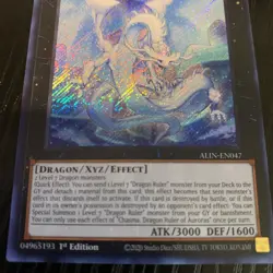 Chasma, Dragon Ruler of Auroras ALIN-EN047 Secret Rare 1st Edition Yu-Gi-Oh! - Image 3