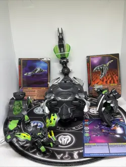 Bakugan Darkus Dharak Colossus & Card Complete Set Gundalian Invaders Rare - Image 5