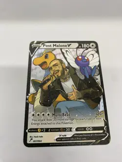 Post Malone V Gold Metal Pokemon Card-Collectible Gift Display！ Christmas HOT - Image 4