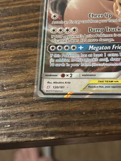 Eevee & Snorlax GX 120/181 SM Pokemon Team Up Holo Near Mint Ultra Rare Card - Image 3