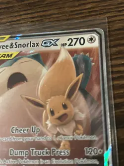 Eevee & Snorlax GX 120/181 SM Pokemon Team Up Holo Near Mint Ultra Rare Card - Image 5