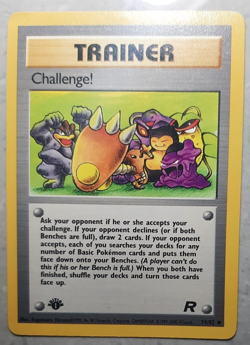 Pokemon Team Rocket 74/82 Challenge! Trainer Card | First Edition NM TCG 2000 - Image 1