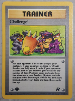 Pokemon Team Rocket 74/82 Challenge! Trainer Card | First Edition NM TCG 2000 - Image 2