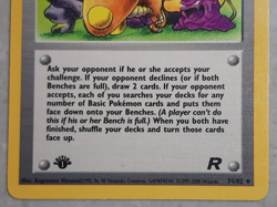 Pokemon Team Rocket 74/82 Challenge! Trainer Card | First Edition NM TCG 2000 - Image 3
