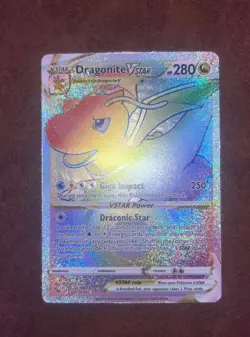 (MP+) Pokemon Dragonite VSTAR Rainbow Rare Card - Pokemon GO 81/78 - Image 3