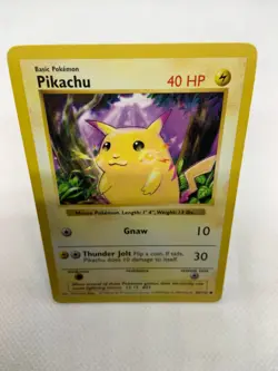 PIKACHU 58/102 SHADOWLESS Yellow Cheeks Base Set WOTC Pokemon Card 1999 LP+ - Image 3