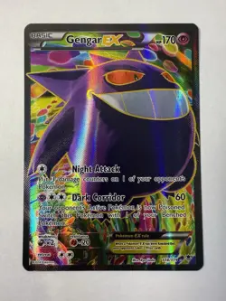 Pokemon Gengar EX Full Art Holo Ultra Rare Card XY-Phantom Forces 114/119 - Image 1