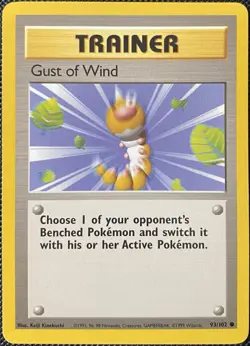 Gust of Wind 093/102 Base Set Regular - Pokemon Card - Image 1