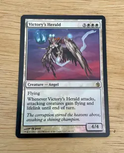 MTG Magic The Gathering Victory's Herald Creature Angel Foil RK Post 18/155 - Image 1