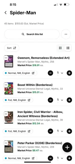MTG Magic the Gathering Spider-Man Lot (45 CARDS) $155 TCGP Value - Image 4
