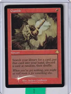 Gamble (Retro Frame) FOIL * Dominaria Remastered MTG Magic the Gathering - Image 1