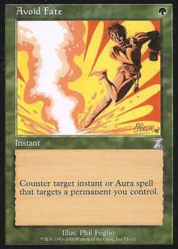 MTG English Avoid Fate NM Normal Time Spiral Time Shifted - Image 1
