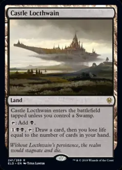 MTG English Castle Locthwain NM Normal Throne of Eldraine - Image 1