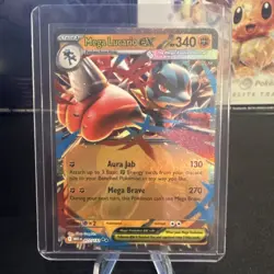 Pokemon TCG Mega Evolutions Mega Lucario EX 077/132 Ultra Rare NEAR MINT - Image 1