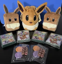 Pokemon TCG Eevee Accessory Bundle Deck Boxes; Accessory Pouch And Sleeves - Image 1