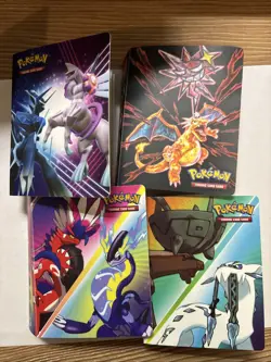 Pokemon TCG Mini Portfolio Lot 4 With Cards - Image 1