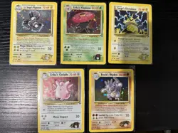 Pokemon Holo Lot: 5 Gym Heroes-Magneton, Vileplume, Electabuzz, Clefable, Rhydon - Image 1