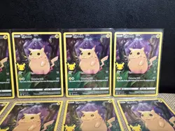 Lot Of 13 Pokemon Celebrations Pikachu 005/025 Full Art 25th From Pack To Sleeve - Image 3
