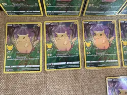 Lot Of 13 Pokemon Celebrations Pikachu 005/025 Full Art 25th From Pack To Sleeve - Image 4
