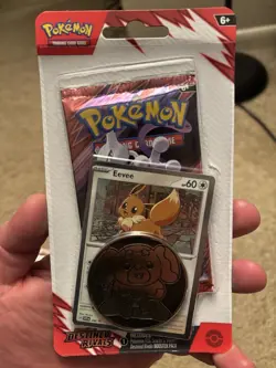Pokemon TCG Destined Rivals Single Pack Blister Eevee Promo Random Art Sealed - Image 1