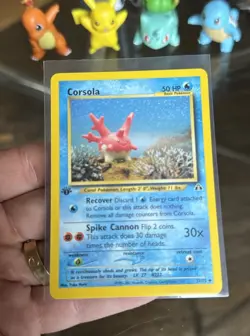 Corsola 37/75 1st Edition - Neo Discovery Vintage Pokemon Card TCG - Image 1