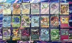 (21) Pokemon Card Lot Ultra Rare, Full Arts EX V Holo Lot Vstar, Nidoking Kyurem - Image 1