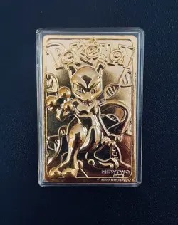 Pokemon 1999 Mewtwo #150 BURGER KING Gold-Plated Card in Protective Case RARE - Image 1