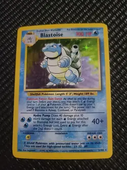 1999 Blastoise Holo Rare Pokemon Card TCG 2/102 Base Set Near Mint - Image 1