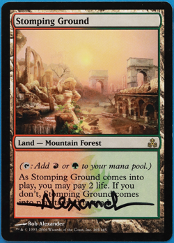 Stomping Ground Guildpact NM Land Rare SIGNED MAGIC CARD (ID# 504939) ABUGames - Image 1