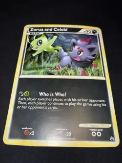 Zorua and Celebi Black and White 2011 Promo jumbo card Pokemon - Image 1