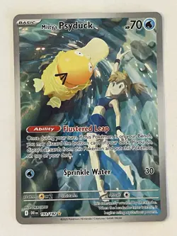 Misty's Psyduck 193/182 Illustration Rare Destined Rivals Pokemon Card-Near Mint - Image 1